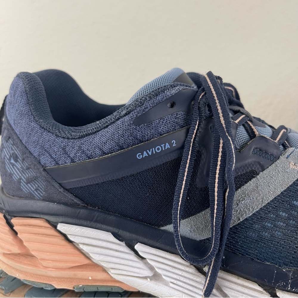 !SOLD! HOKA One One Mood Indigo Blue Dusty Pink Gaviota 2 Running Sneaker Shoes - Picture 5 of 13